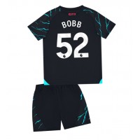 Manchester City Oscar Bobb #52 3rd trikot Kinder 2023-24 Kurzarm (+ Kurze Hosen)